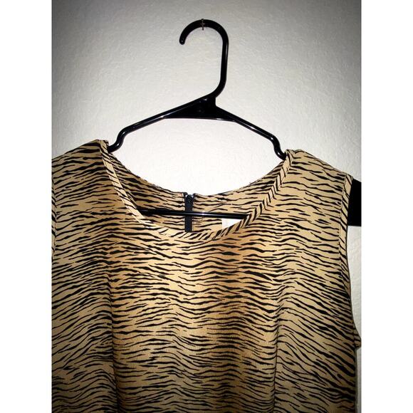 Vintage Fattaneh Bahari Animal Print Mini Dress Size 6P - Picture 3 of 5
